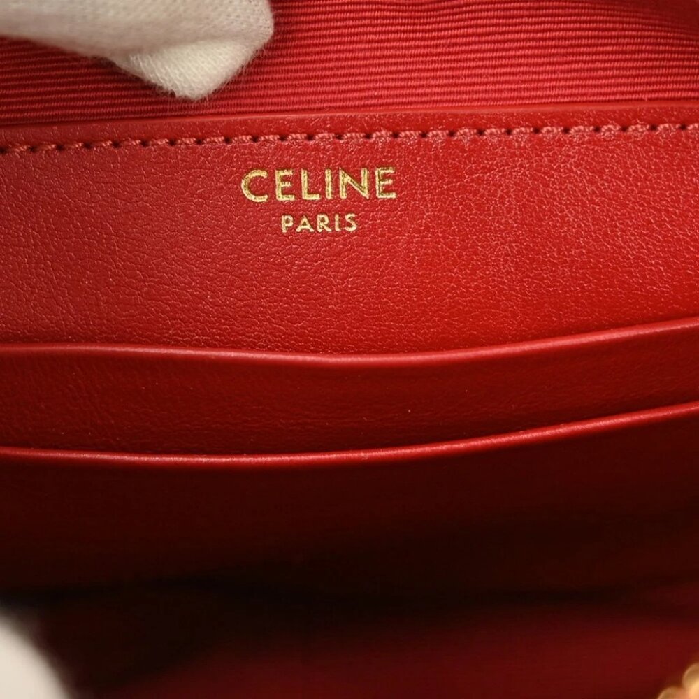 Celine Red Leather Shoulder Bag S-CE-0119 NQ02880 BNN05 - Picture 7 of 7